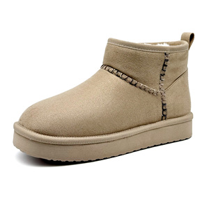 Nuovi stivali da neve invernali alla moda da <span class=keywords><strong>donna</strong></span> personalizzati con <span class=keywords><strong>anelli</strong></span> in pile tagliati per tenere al caldo e scarponi da neve Casual antiscivolo da <span class=keywords><strong>donna</strong></span> - Product Image 4