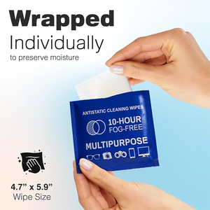 <span class=keywords><strong>Lingettes</strong></span> humides de nettoyage de lentilles <span class=keywords><strong>anti</strong></span>-<span class=keywords><strong>buée</strong></span> antistatiques pré-humidifiées de marque privée <span class=keywords><strong>pour</strong></span> <span class=keywords><strong>lunettes</strong></span> - Product Image 4