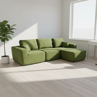 Sofá Seccional Moderno de Alta Calidad, Sofá Cama Compacto con Esponja para Sala de Estar, Apartamento, Centro Comercial, Villa, Hospital, Escuela