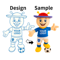 Peluche Personnalisée Mascotte en Polyester Costume Personnage Peluche sur Mesure pour Événement Sportif Marque et Interaction Fans