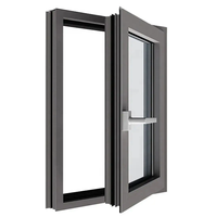 Ventanas de Aluminio Personalizadas con Doble Acristalamiento, Antirrobo, Diseño Moderno y Simple, Marco Estrecho, Ventanas Abatibles para Balcón