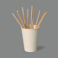 Accessoires jetables réutilisés en bois biodégradables de barre de paille à boire individuellement emballés