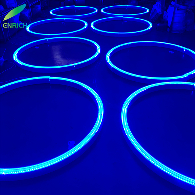 RGBW Beam Ring Light Art System Show LED Pendant Light for DJ Club Stage Concert Event Gym Lighting