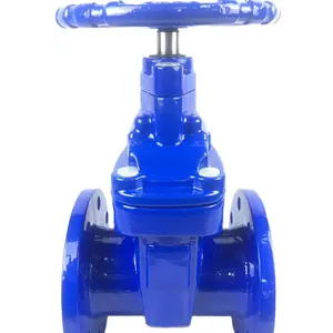 PN10 PN16 cast iron turbine Non-rising Stem Resilient Soft Seat Gate Valve Dark rod elastic seat sealing gate valve