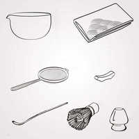 Ensemble de 7 ustensiles à thé matcha japonais mignons, bol en céramique, fouet en bambou, support, brosse, kit complet de matcha pour la cérémonie du thé