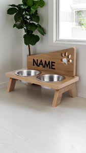 Support de gamelle en bois naturel de haute qualité pour chat/chiens, design moderne et écologique pour animaux de compagnie - Offre Spéciale - Product Image 4