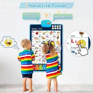 Poster Audio Educativo per Bambini 5-7 Anni, <span class=keywords><strong>Alfabeto</strong></span> ABC, <span class=keywords><strong>Numeri</strong></span>, Ortografia, Poster Cognitivo, Giocattoli Didattici - Product Image 3