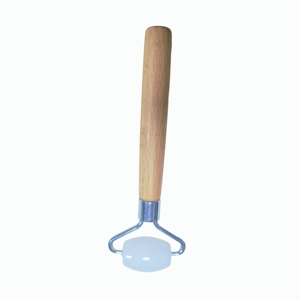 Rouleau facial en jade blanc à tête unique avec manche en bambou pour lifting du visage - Product Image 2