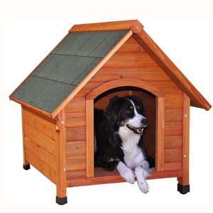 Abri en bois résistant aux intempéries pour animaux domestiques, meubles pour animaux domestiques, cabine en bois Durable, niche pour chiens, maison avec porte et pieds en plastique - Product Image 1