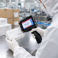 Imprimante à jet d'encre portable de qualité supérieure, interface conviviale, pour le codage des emballages cosmétiques, marquage sur acier inoxydable