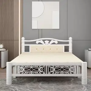 स्कूल uesd एकल स्टील बिस्तर फ्रेम लोहे बिस्तर डिजाइन धातु बिस्तर