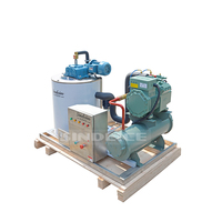 Machine à glace en flocons automatique industrielle de 1 tonne en acier inoxydable pour la transformation des produits de la mer