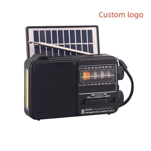 <span class=keywords><strong>Radio</strong></span> solaire multibandes rétro d'urgence avec lampe torche Bluetooth, lecteur de carte, rechargeable pour utilisation en extérieur - Product Image 1