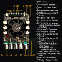 WUZHI AUDIO ZK-DAS A1 DSP Subwoofer Amplificateur Board 2.1 Channel 160W + 160W + 220W Audio Speaker Sound Module Support Mobile APP