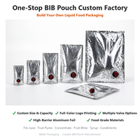 Pochettes d'emballage réutilisables de 3L/5L/10L/20L avec valve Vitop, imprimées en héliogravure, de qualité alimentaire, pour jus, huile d'olive/vin, en aluminium