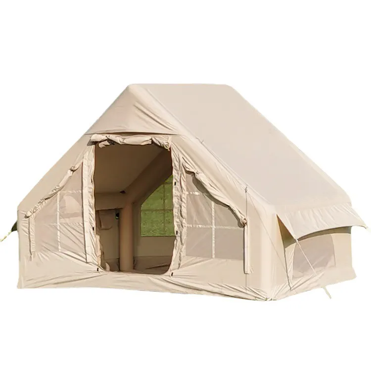 Özelleştirilmiş yeni ürün için şişme tuval kabin hava pompası çadır Sfolding taşınabilir kamp römorku çadır 4 sezon katlanabilir çadır