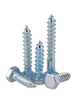 Hex Head Self Tapping Wood Screw Carbon Steel Zinc Plated Sizes M6 to M12 for Fence Decking and Pergola Work Use Job