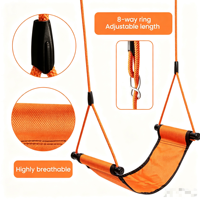 Siège de balançoire suspendu Ropecube pour enfants, en tissu, cordes en polyester réglables, ceinture de sécurité pour garderie, maison, intérieur/extérieur, jardin