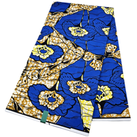 Nouvel Arrivage Vente en Gros Usine Tissu Tissé Biologique 100% Coton Imprimé Wax Africain Batik Ankara 6 Yards par Pièce pour l'Industrie de l'Habillement