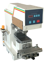 Machine de tampographie pneumatique semi-automatique CYMND-125-100 à tête unique et couleur unique pour table, avec bac à huile