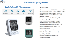 Nhiệt độ thông minh Detector <span class=keywords><strong>gas</strong></span> detectorco <span class=keywords><strong>Meter</strong></span> chất lượng không khí Màn hình Carbon Dioxide Detector cho hcho TVOC co độ ẩm trong nhà - Product Image 6