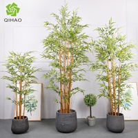 Tanaman Bambu Buatan Bonsai dengan Pot Dijual, Pohon Bambu Bonsai Mini untuk Dekorasi Dalam atau Luar Ruangan