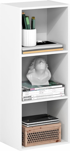 Customizable White 3-Cube Bookcase, Easy Assembly <strong>Open</strong> <strong>Shelf</strong> <strong>Unit</strong> for Living Room, Bedroom and Home Office - Product Image 2