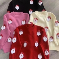 Pull de Noël d'hiver pour femmes, pull-over à manches longues et col ras du cou pour paresseux.