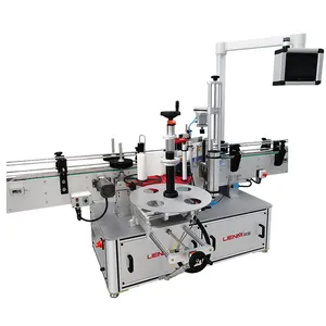 LIENM factory cheap price semi automatic round bottle double side labeling machine