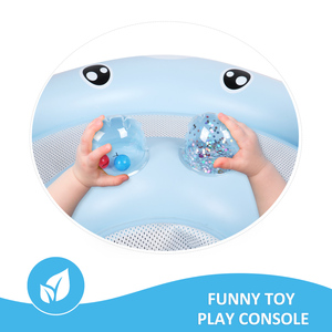 Flotador de <span class=keywords><strong>Piscina</strong></span> para Bebés con Toldo, Diseño de Oso Azul, Anillo de Natación Infantil con Doble Cámara, Asiento de Seguridad, Juguete Acuático de Verano para Niños Pequeños - Product Image 3