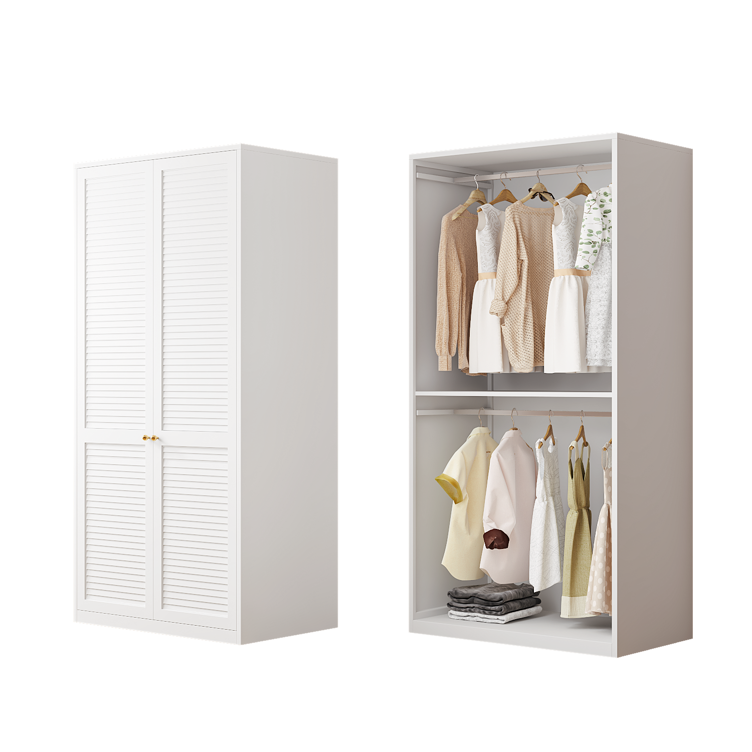 Width 1000mm, double door, single layer