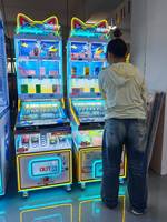 Machine d'arcade de récompense par points Marble Battle avec éclairage LED, jeu de tombée de balles, distributeur de capsules de jouets Gacha pour FEC
