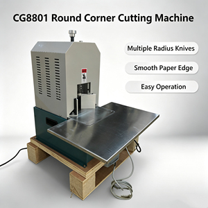 Coupe-coins électrique CG8801 avec lames R3 R4 R5 R6 R7 R8 R10 pour cartes de visite, étiquettes, <span class=keywords><strong>film</strong></span> PVC et panneaux de densité - Product Image 1