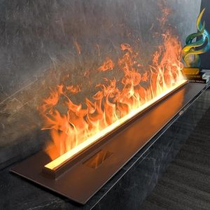 현실적인 3D 증기 증기 물 효과 TV 내장 벽난로 스탠드 전기 가정 및 실외 사용 - Product Image 6