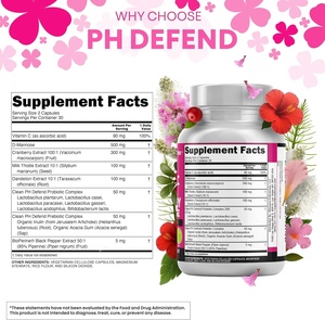 Probióticos Vaginales Clean Nutraceuticals para Mujeres, Arándano Rojo, D-Manosa, Prebióticos, Equilibrio del pH, Mejora de la Densidad Ósea, Salud Femenina - Product Image 5