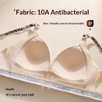 Soutien-gorge d'allaitement à fermeture avant, bretelles à lettres, sans armatures, respirant, confortable, pour femme enceinte et post-partum, en nylon