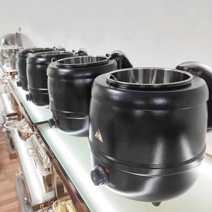 Pentola Elettrica per Zuppa in Ferro Nero o Plastica, Scaldavivande per Catering e Buffet, 10L in Acciaio Inox, Pentola Elettrica per Riscaldare Zuppe per Hotel - Product Image 4