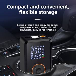 दोहरी बिजली आपूर्ति मिनी पोर्टेबल वायरलेस इलेक्ट्रिक कार टायर एयर कंप्रेसर कॉर्लेस इंफ्लेटेबल पंप डिजिटल टायर इंफ्लेवेटर्स - Product Image 2