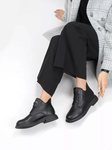 Casual Fashion <strong>Genuine</strong> <strong>Leather</strong> <strong>Women's</strong> Autumn and Winter Short <strong>Boots</strong>, Slip-resistant, Lightweight, Customizable Footwear. - Product Image 4