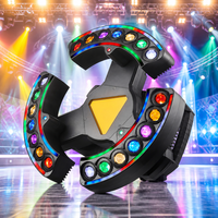 NOUVEAU Projecteur de scène LED DJ RGBW, Stroboscope à faisceau, Lumières de club, Laser mobile à 3 bras V2 DMX, Pleine couleur, 100W, Tête mobile laser