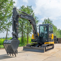Pengiriman gratis EPA/EURO 5 mesin ekskavator Mini 6 t 6 Ton 8ton Crawler mikro kabin penggali hidrolik ekskavator kecil pertanian untuk dijual
