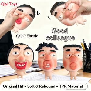 Jouets de décompression amusants en plastique, gadgets originaux, pince musicale à rebond rapide, poupée masque à presser, vente en gros - Product Image 5