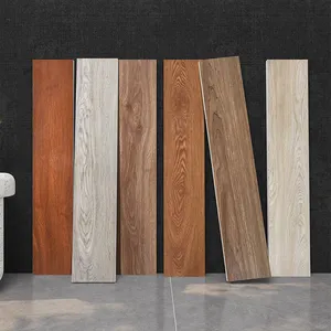 하이 퀄리티 Pisos Porcelanato 자연 나무 디자인 타일 침실 바닥재 도자기