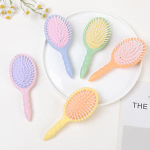 Escova de Cabelo Plástica Mini Baby <span class=keywords><strong>Round</strong></span> Detange Personalizada de Alta Qualidade para Massagem Profissional com Logo - Product Image 1