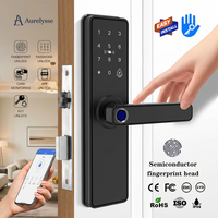 Aurelysse TTlock Capteur d'empreintes digitales biométrique, mot de passe, clé, coffre-fort numérique, sécurité domestique, antivol, serrure intelligente