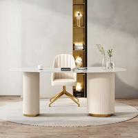 Bureau de luxe moderne simple Rock Board Light pour la beauté médicale et le conseil pour la réception et la table de négociation