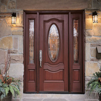 Porte d'entrée principale en bois de haute qualité, style antique, en chêne massif, pour maison résidentielle