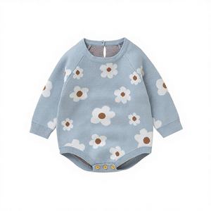 Combinaisons en tricot pour bébé unisexe, avec fermeture à boutons, motif adorable, pour l'hiver - Product Image 4