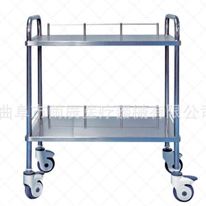 Carrito Médico de Acero Inoxidable Xinyuchen 670x450x900mm, Carro de Hospital de Doble Capa Resistente - Product Image 1