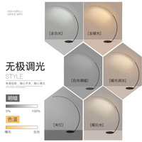 Lampe de sol en aluminium, lampe décorative LED d'angle de canapé, design moderne et minimaliste pour chambre à coucher, lampe de pêche à intensité variable tricolore